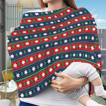Scandinavian Christmas Pattern Print Baby Seat Cover