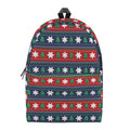 Scandinavian Christmas Pattern Print School Backpack