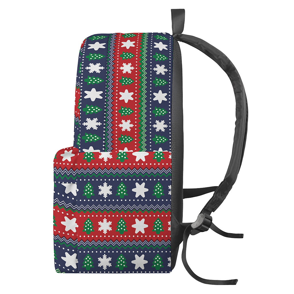 Scandinavian Christmas Pattern Print Backpack