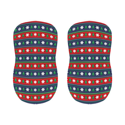 Scandinavian Christmas Pattern Print Bar Stool Covers