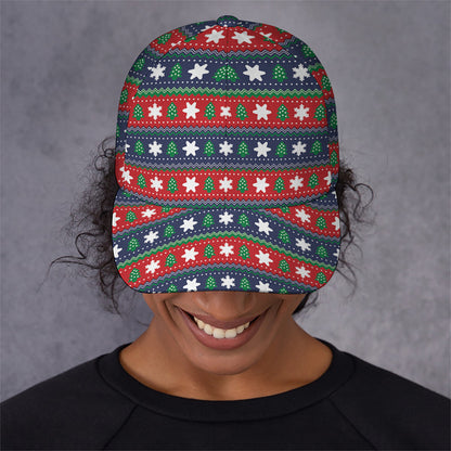 Scandinavian Christmas Pattern Print Baseball Cap