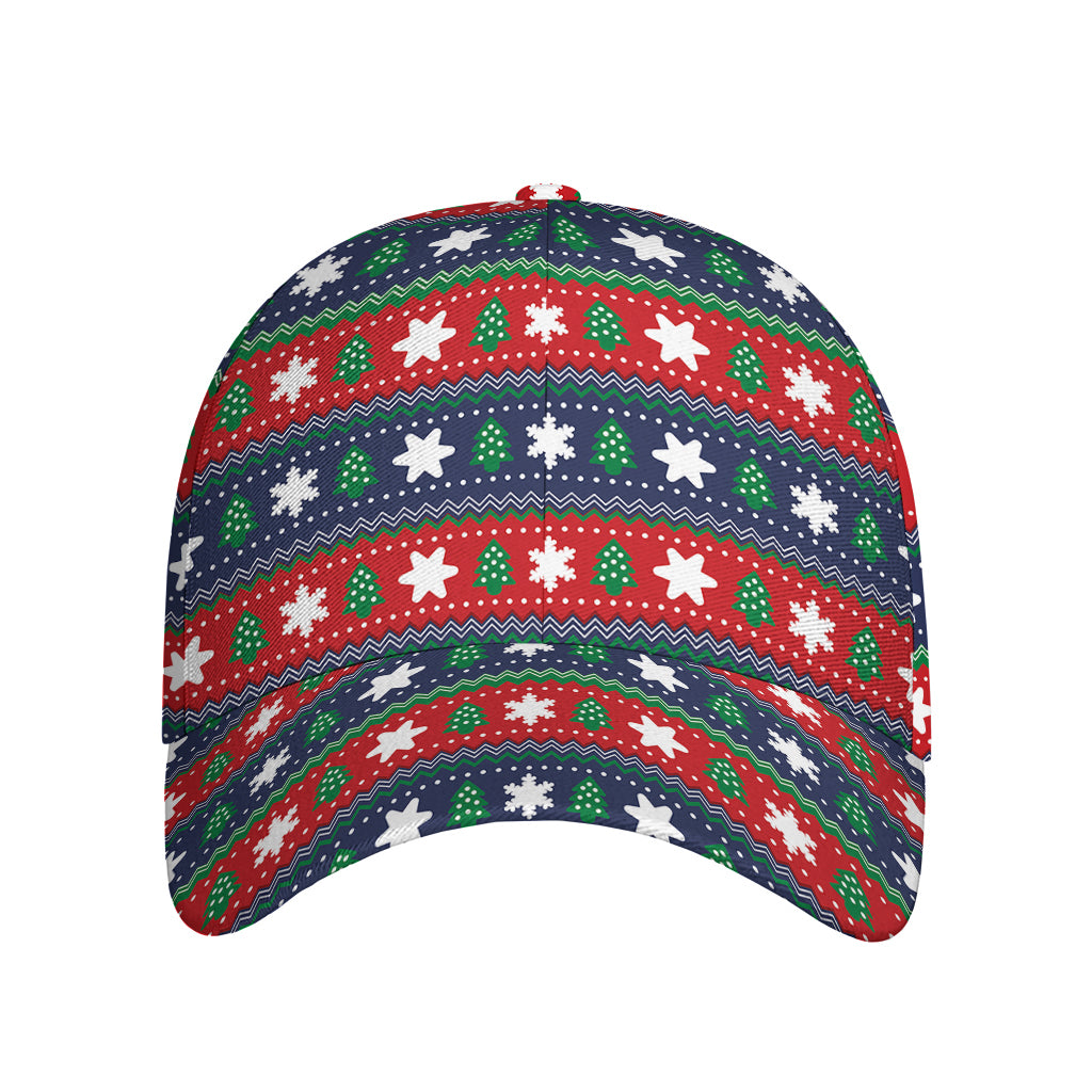Scandinavian Christmas Pattern Print Baseball Cap