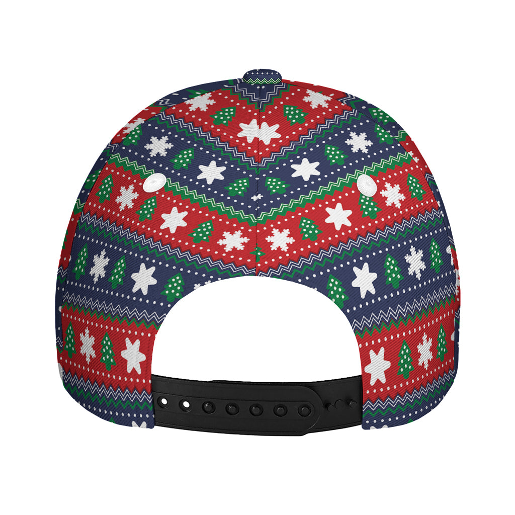 Scandinavian Christmas Pattern Print Baseball Cap
