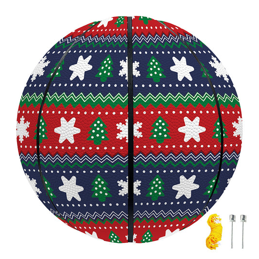 Scandinavian Christmas Pattern Print Basketball