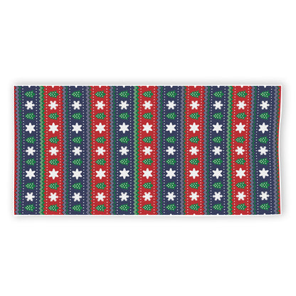 Scandinavian Christmas Pattern Print Beach Towel