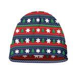 Scandinavian Christmas Pattern Print Beanie