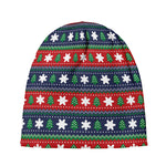 Scandinavian Christmas Pattern Print Beanie