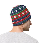 Scandinavian Christmas Pattern Print Beanie