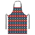 Scandinavian Christmas Pattern Print Bib Apron With Pocket