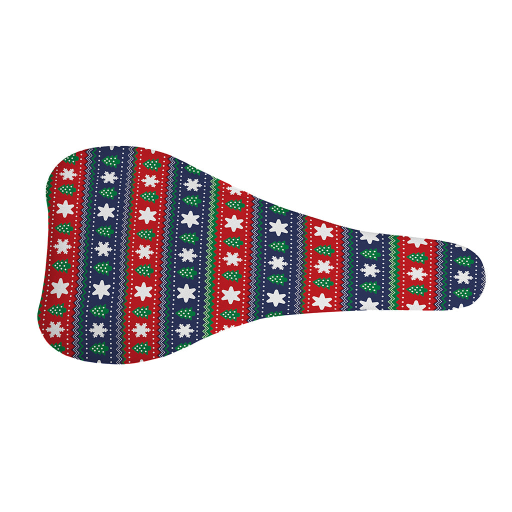 Scandinavian Christmas Pattern Print Bicycle Seat Cover