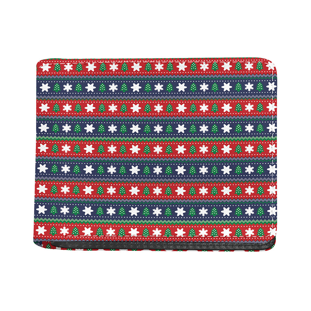 Scandinavian Christmas Pattern Print Bifold Wallet