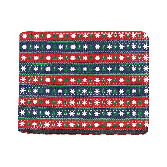 Scandinavian Christmas Pattern Print Bifold Wallet