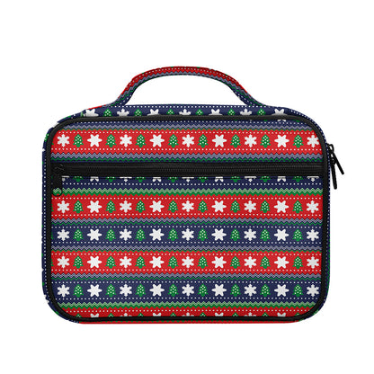 Scandinavian Christmas Pattern Print Briefcase Bible Bag