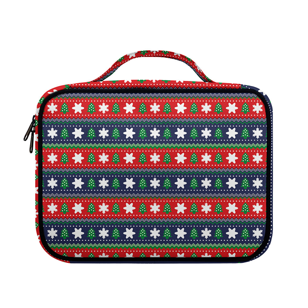 Scandinavian Christmas Pattern Print Briefcase Bible Bag