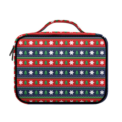 Scandinavian Christmas Pattern Print Briefcase Bible Bag