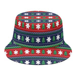 Scandinavian Christmas Pattern Print Bucket Hat