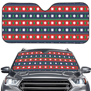 Scandinavian Christmas Pattern Print Car Windshield Sun Shade