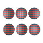 Scandinavian Christmas Pattern Print Coaster Set