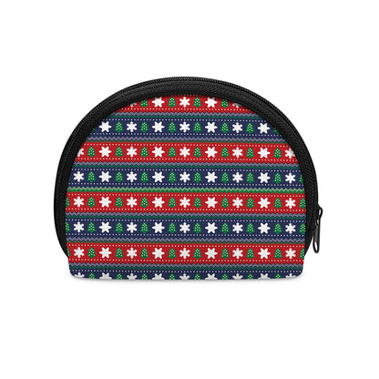 Scandinavian Christmas Pattern Print Coin Purse