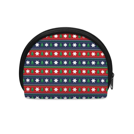 Scandinavian Christmas Pattern Print Coin Purse