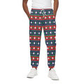 Scandinavian Christmas Pattern Print Cotton Sweatpants