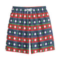 Scandinavian Christmas Pattern Print Cotton Shorts