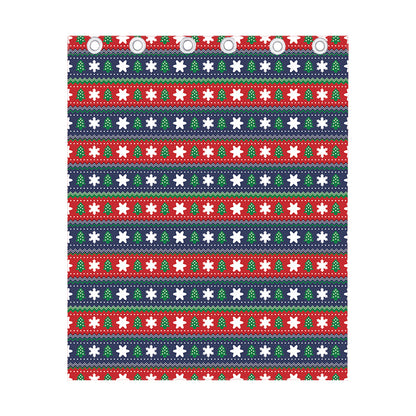 Scandinavian Christmas Pattern Print Curtain
