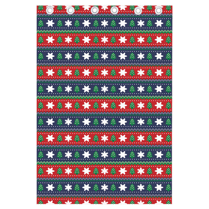 Scandinavian Christmas Pattern Print Curtain