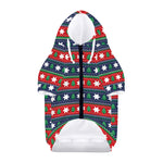 Scandinavian Christmas Pattern Print Dog Zip Up Hoodie