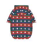 Scandinavian Christmas Pattern Print Dog Zip Up Hoodie