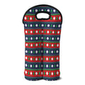 Scandinavian Christmas Pattern Print Double Neoprene Wine Tote
