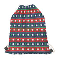 Scandinavian Christmas Pattern Print Drawstring Bag