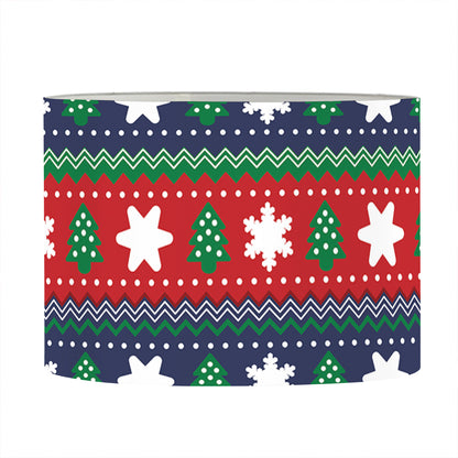 Scandinavian Christmas Pattern Print Drum Lamp Shade