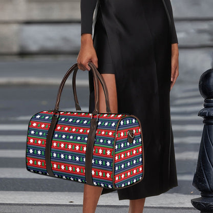 Scandinavian Christmas Pattern Print Duffle Bag