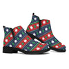 Scandinavian Christmas Pattern Print Flat Ankle Boots