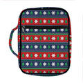 Scandinavian Christmas Pattern Print Front Pocket Bible Bag