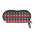 Scandinavian Christmas Pattern Print Glasses Case