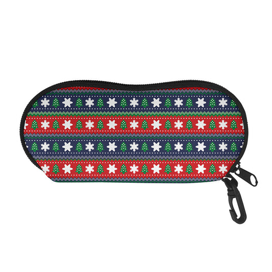 Scandinavian Christmas Pattern Print Glasses Case