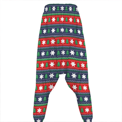 Scandinavian Christmas Pattern Print Hammer Pants