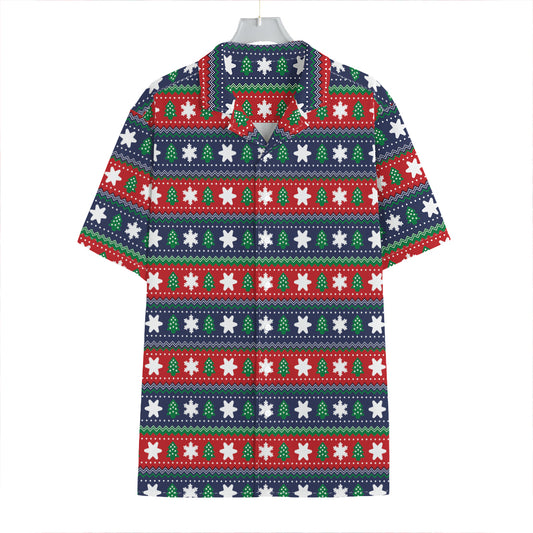 Scandinavian Christmas Pattern Print Hawaiian Shirt
