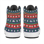 Scandinavian Christmas Pattern Print High Top Leather Sneakers