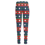 Scandinavian Christmas Pattern Print High-Waisted Pocket Leggings