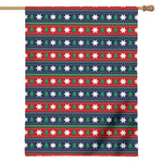 Scandinavian Christmas Pattern Print House Flag