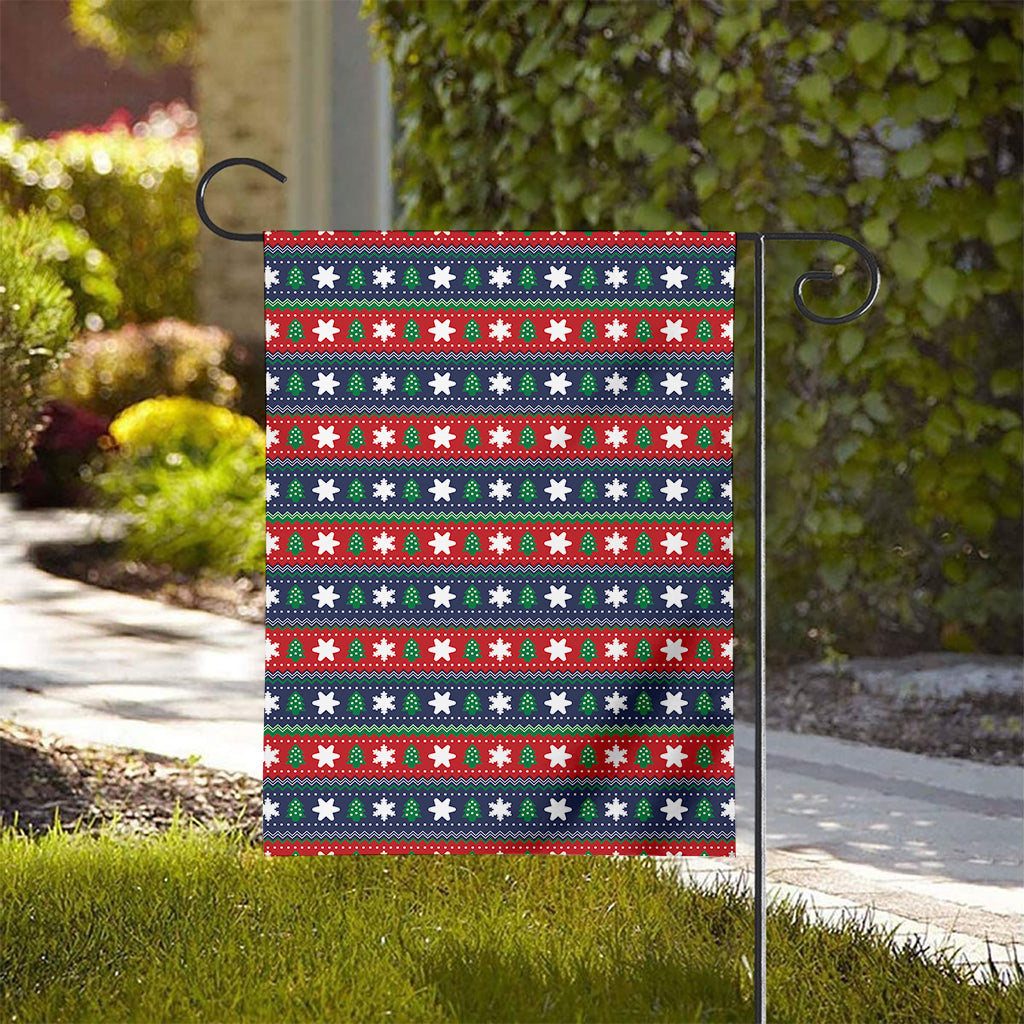 Scandinavian Christmas Pattern Print House Flag
