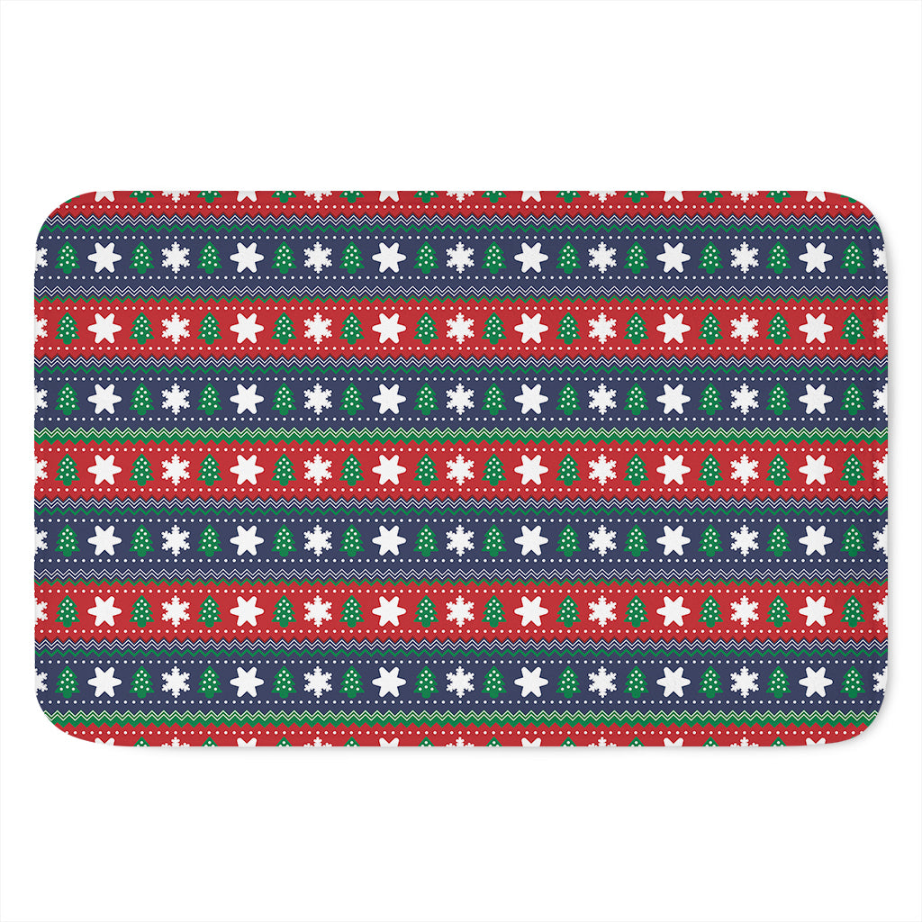 Scandinavian Christmas Pattern Print Indoor Door Mat