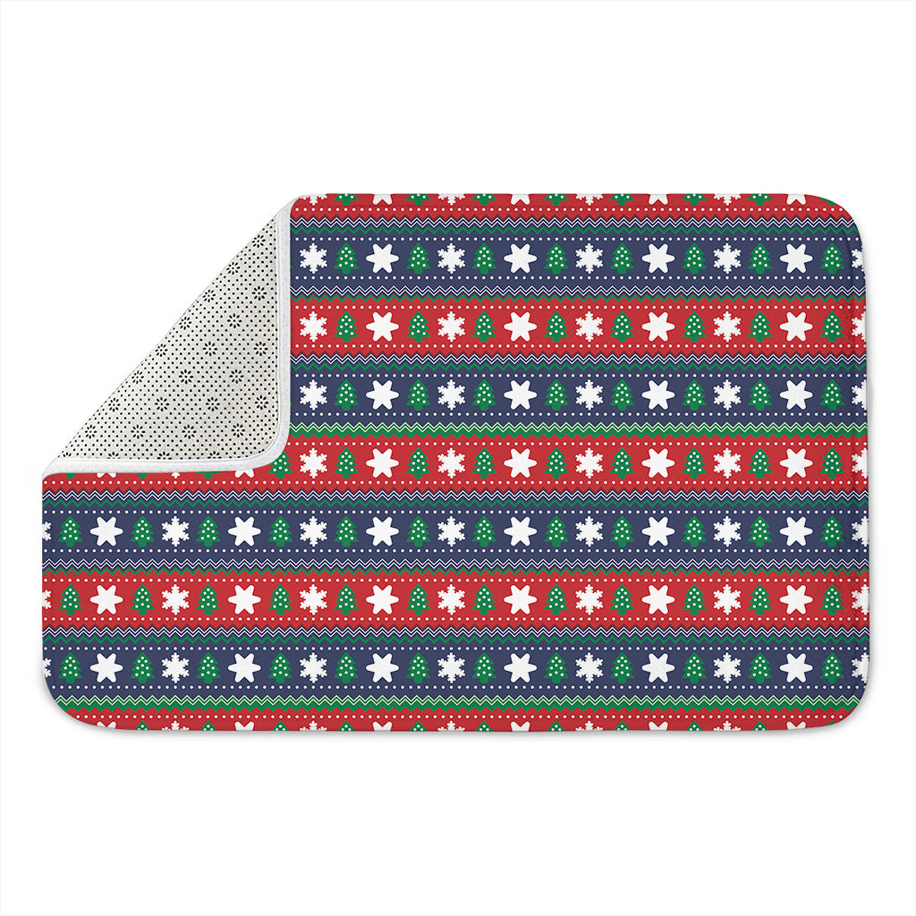Scandinavian Christmas Pattern Print Indoor Door Mat