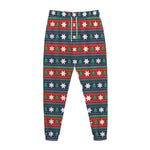 Scandinavian Christmas Pattern Print Jogger Pants