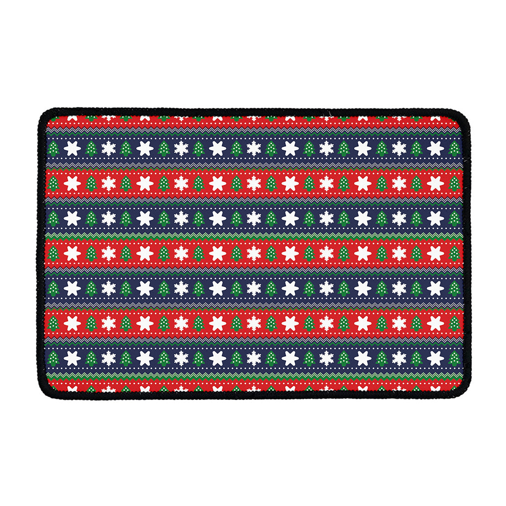 Scandinavian Christmas Pattern Print Kitchen Mat