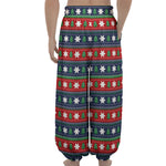 Scandinavian Christmas Pattern Print Lantern Pants