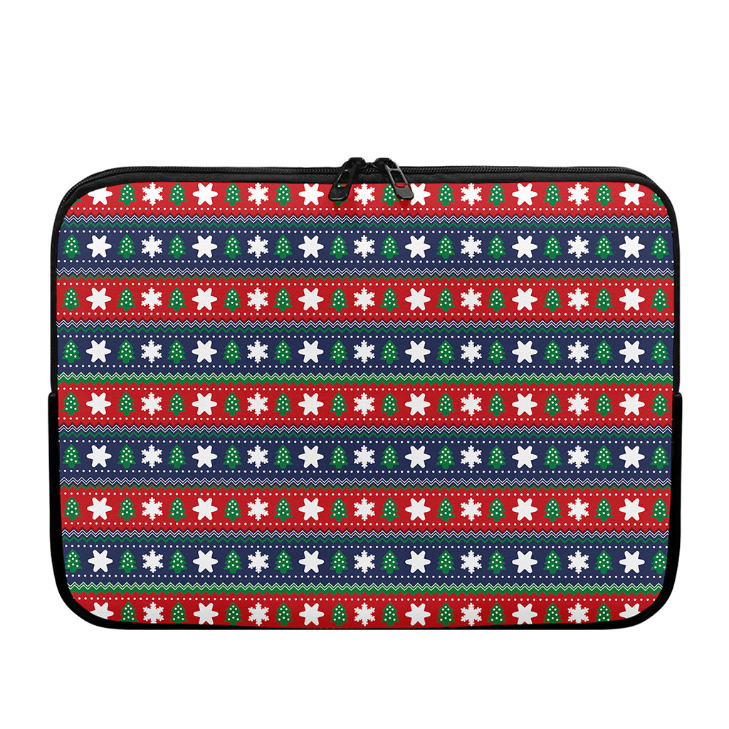 Scandinavian Christmas Pattern Print Laptop Sleeve